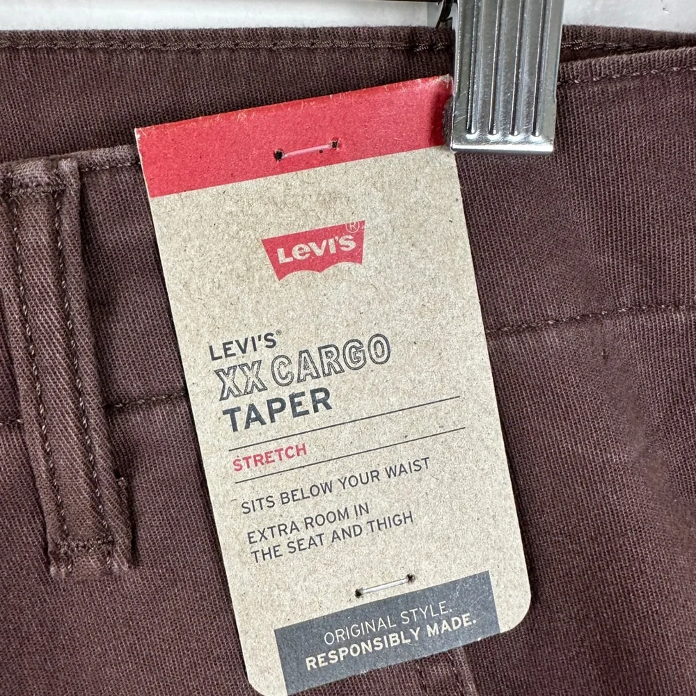 Levi's Men's 30x30 XX Cargo Taper Pants Brown‎ Stretch Utility 90s Y2K NEW